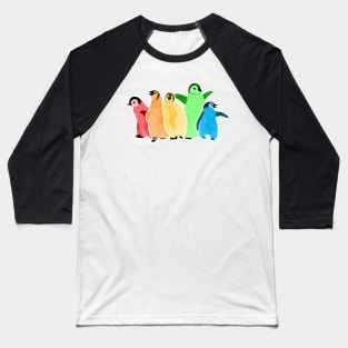 Colorful Penguins Baseball T-Shirt